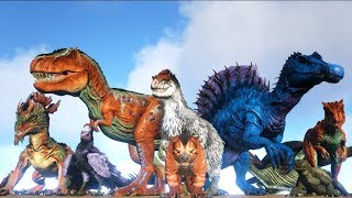 ALL CARNIVORES BATTLE ROYALE Free For All  ARK Survival Evolved  Cantex [upl. by Aciram]