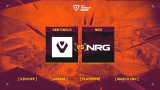 Sentinels vs NRG  VCT Americas Kickoff  Playoffs  Map 1 [upl. by Thaine]