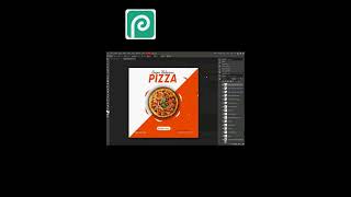 Pizza Poster design in Photopea l Photopea tutorial photoshop photopeatutotial shortsfeed [upl. by Araccat]