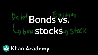 Bonds vs stocks  Stocks and bonds  Finance amp Capital Markets  Khan Academy [upl. by Lairea]