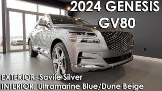 2024 Genesis GV80 35T Prestige AWD Walkaround Interior and Exterior Details [upl. by Theron]