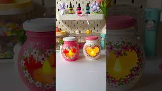 Painting on Glass Jar artshorts shortviral diy painting acrylicpainting artandcraft [upl. by Odnalor907]