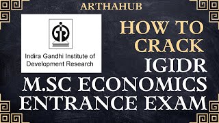 How to crack IGIDR MSc Economics Entrance Exam [upl. by Eittam]