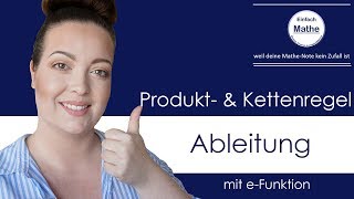 Ableitung mit Produkt UND Kettenregel  e Funktion  by einfach mathe [upl. by Gladdy]