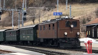 FRDE RhB Ge46 Nr 353 quotOerlikoneriquot  17032018  Transports Publics Suisses [upl. by Quartas]