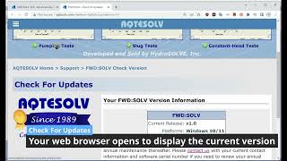 Check For Updates FWDSOLV [upl. by Yrrep]