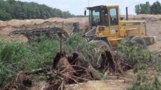 Craig Manufacturing  Land Clearing Rake on a Volvo Wheel Loader [upl. by Alfreda]