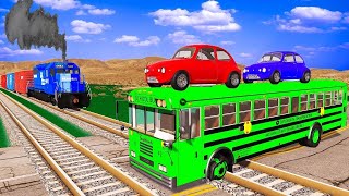 TRANSPORTING PIXAR CARS amp FRUITS WITH COLORED amp JOHN DEERE vs CLAAS vs TRACTORS  BeamNGdrive 962 [upl. by Eornom]