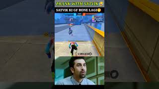 Prank With Satvik And His Girlfriend😂  Garena free fire Max shorts freefire [upl. by Brom]