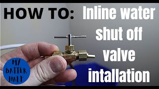 How to install an inline water shut off valve on the back of your refrigerator [upl. by Ayrolg]