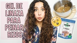 GEL DE LINAZA CASERO PARA PEINAR RIZOS 😱 RECETA SÚPER FÁCIL [upl. by Casimire]