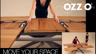 Ozzio Italia  4x4  Tavolo allungabile  Extendable table  Italian space saving furniture [upl. by Ttenna910]