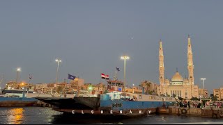 العبور بالمعديه من بورسعيد إلى بورفؤادcrossing by ferry from Port Said to Port Fouad [upl. by Atworth]