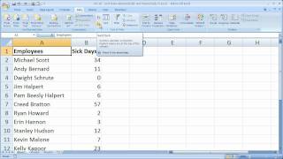 Excel Tips 18  Quickly Sort Data Alphabetically and Numerically in Excel 2007 [upl. by Llednav]