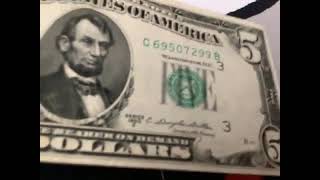 1950 5 dollar bill [upl. by Hosea977]