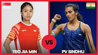 PV SindhuIND vs Yeo Jia MinSGP Badminton Match highlights  Revisit French Open 2019 [upl. by Ozkum]