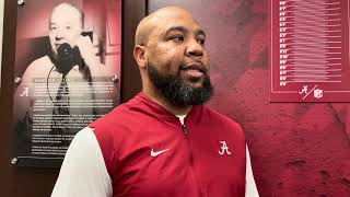 Robert Gillespie PostPractice Interview  Alabama Football [upl. by Yzzo967]