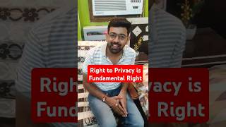 Right to privacy is Fundamental Right  UGC NET Law Preparation shorts shortsfeed ugcnetexam [upl. by Vidovik]