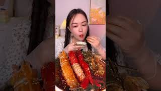 raw seafood with sauce shorts mukbang asmr [upl. by Jules]