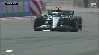 Mercedes W13 Lewis Hamilton Heavy Porpoising at F1 Bahrain Test [upl. by Dickson]