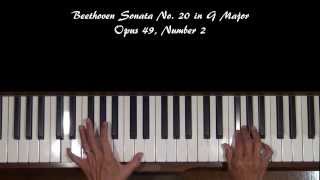 Beethoven Piano Sonata Op 49 No 2 Second mvt Piano Tutorial SLOW [upl. by Gerardo]