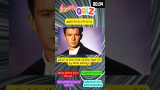 Whats Rick Astleys Hit billboardhot100 90s musicquiz 80s musictrivia shorts [upl. by Kan609]