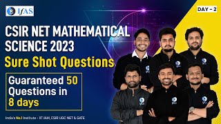 CSIR NET Mathematics 2023 Sure Shot Questions  CSIR NET Mathematics Important Questions Day 2 [upl. by Kessia]