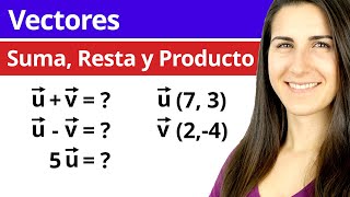 SUMA RESTA de Vectores y MULTIPLICACIÓN por un Escalar ➕➖✖️ Vectores en el Plano [upl. by Einahpats]