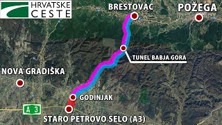 Projekt brza cesta POŽEGA Brestovac  STARO PETROVO SELO A3 [upl. by Elleirua688]