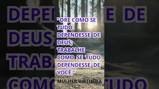 quotOre como se tudo dependesse de Deus trabalhe como se tudo dependesse de vocêquot sabedoria [upl. by Bordie36]