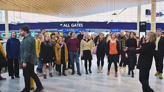 Kipinät Choir performs Finlandia at Helsinki Airport [upl. by Mireielle]