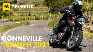 Triumph Bonneville T100 T120 Street Twin 2021 TEST Euro 5 e più cavalli [upl. by Joletta]