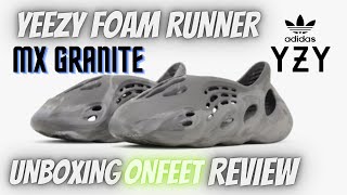 YEEZY FOAM RUNNER MX GRANITE UNBOXING ON FEET REVIEW AND WHAT I THINK OF THE YEEZY SALES [upl. by Nelo106]