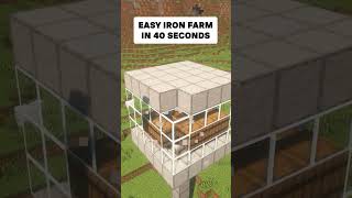 How to make an iron farm in 40 second l minecraft question ck guid short minecraft minecraftsurvi [upl. by Airdnalahs]