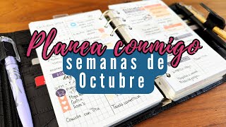 Como planear un mes completo  Planea conmigo OCTUBRE en mi AGENDA A6  Personal  Semanas [upl. by Adnicaj]