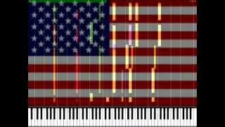 US National Anthem MIDI Synthesia [upl. by Acenahs]