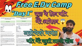 edv 2026 free apply camp day 1st [upl. by Dev]