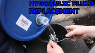 Replacing Hydraulic Fluid In The Tow Truck [upl. by Adlihtam]