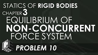 Statics of Rigid Bodies Chapter 3 Equilibrium of NonConcurrent Force Prob 6 Part 10 PH [upl. by Lletnwahs]