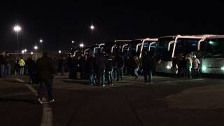 Les SeaFrance quittent Calais en bus direction Paris [upl. by Terry]