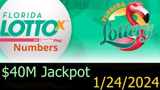 Florida Lotto Winning Numbers 24 January 2024 Today FL Lotto Drawing Result Wednesday 1242024 [upl. by Kele794]