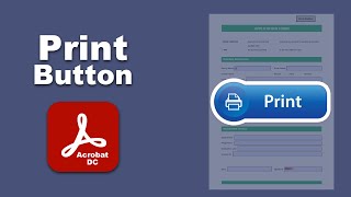 How to create fillable pdf form with print button in adobe acrobat pro DC PDF Editor [upl. by Akilam]