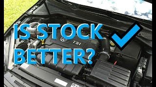 MK7 GTI Stock vs Injen intake Giveaway winners [upl. by Ahon]