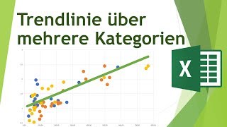 Trendlinie über mehrere Kategorien in Excel einfügen  Daten visualisieren in Excel 25 [upl. by Gauthier138]