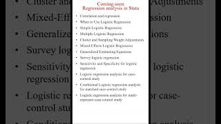 Coming soon  Regression analysis in Stata [upl. by Collis]