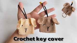 How to crochet keychain crochet key cover  merajut untuk pemula  crochet tutorial [upl. by Dloraj876]