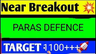 PARAS DEFENCE SHARE LATEST NEWS TODAYPARAS DEFENCE SHARE TARGETPARAS DEFENCE SHARE ANALYSIS [upl. by Sezen760]