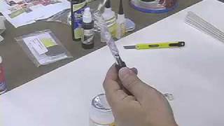 Make a Postage Stamp Pen using Decoupage and Pen Making Techniques [upl. by Alvita742]