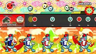 Taiko no Tatsujin Drum and Fun Doka Doka Hard Clear [upl. by Gilletta459]