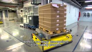 Retrofitted AGV system and automated warehouse system at Janssen Pharmaceutica Beerse [upl. by Renzo2]